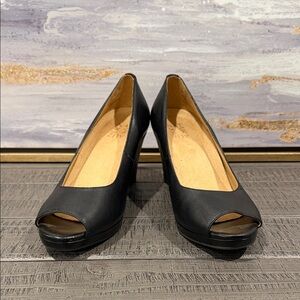 Naturalizer Black Peep Toe Heels